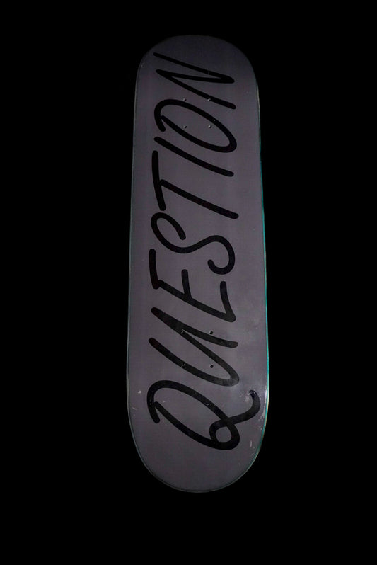 Black Question Skateboard Deck